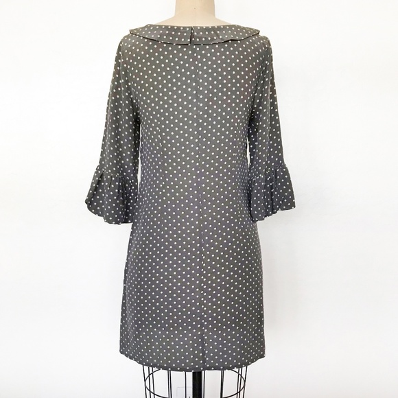 BEL AIR - Tulip Sleeve Polka Dot Silk Dress - Picture 3 of 4